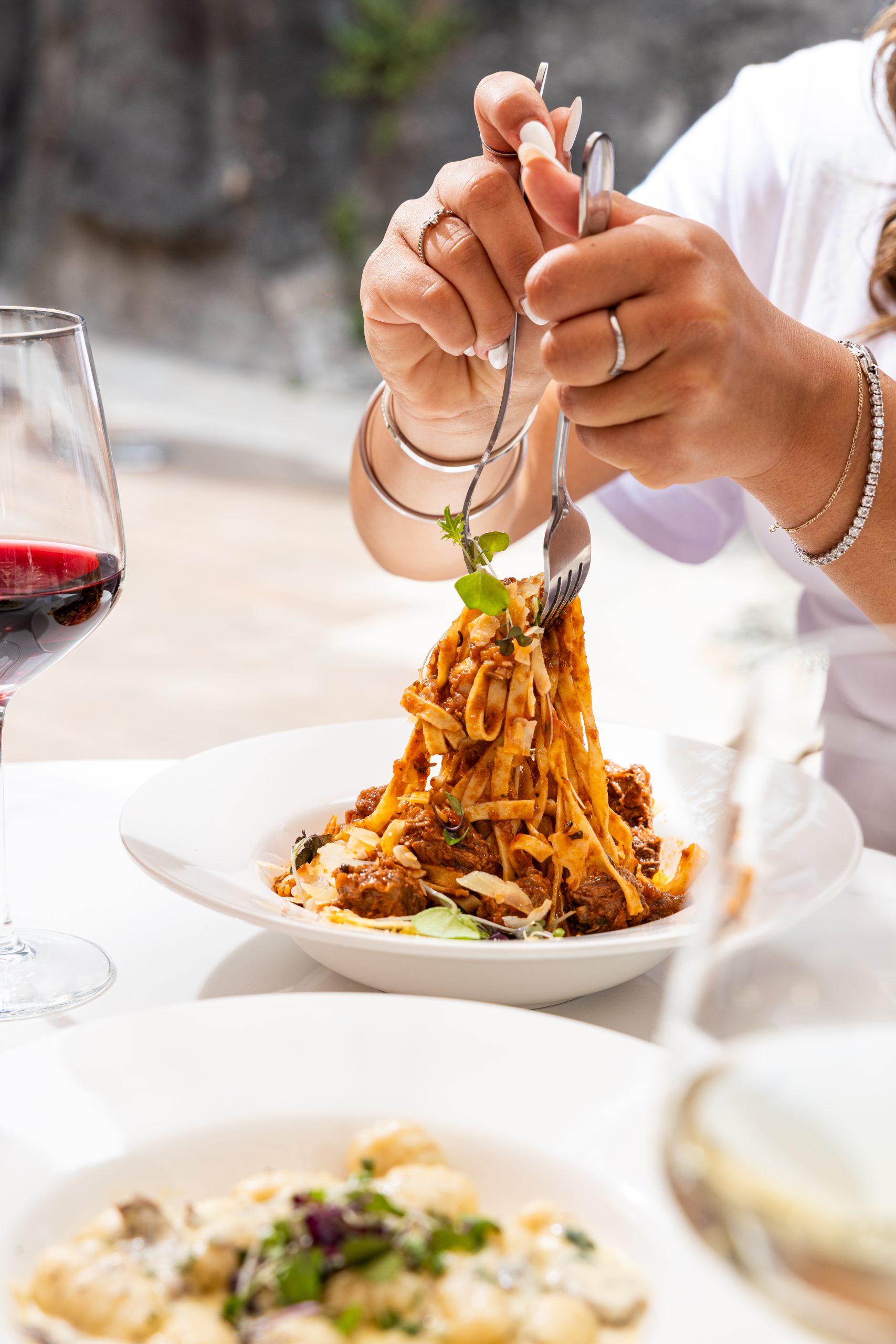 Linguine Ragu Di Agnello at Sicilian Restaurant