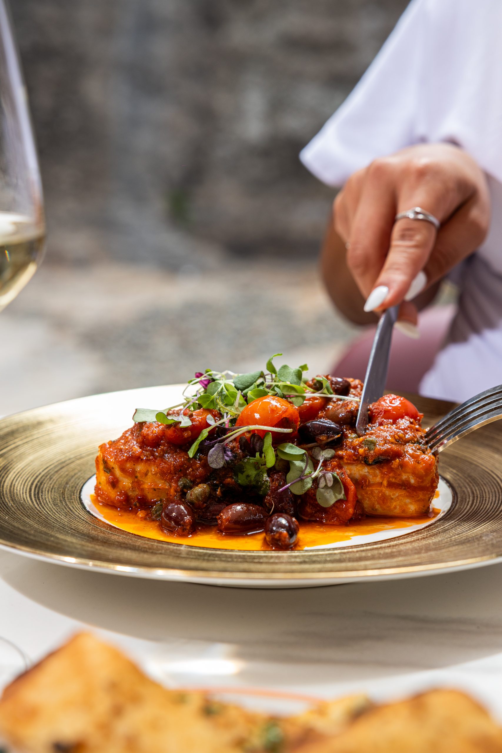 Pesce Spada Alla Siciliana at Sicilian Restaurant